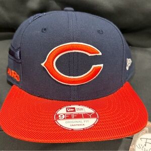 Authentic On field Chicago Bears GSH New Era 9FIFTY Blue $ Orange Snapback Hat